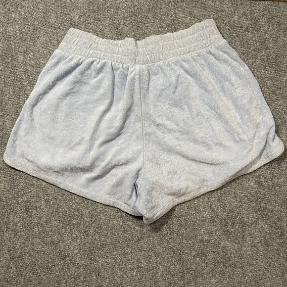 Athleta Girl Terry Shorts Youth XLarge Size 14 Light Blue Cotton Play Clothes - Picture 2 of 6